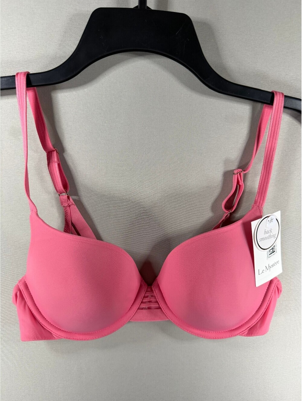 Le Mystere Second Skin Back Smoother Bra 32C Blossom Pink NWT